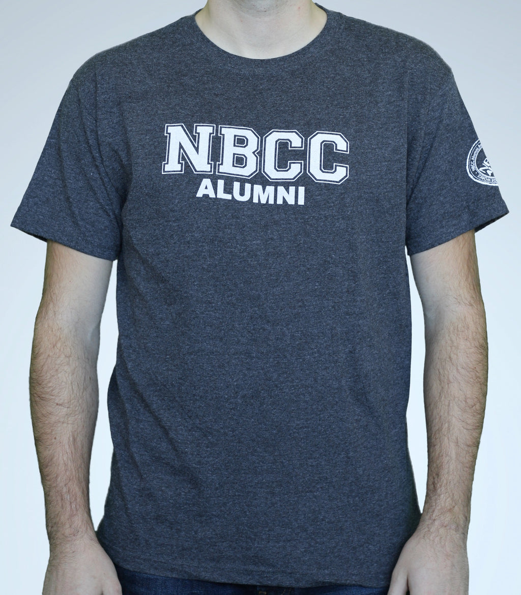 Grey NBCC Alumni Block Letter T-shirt