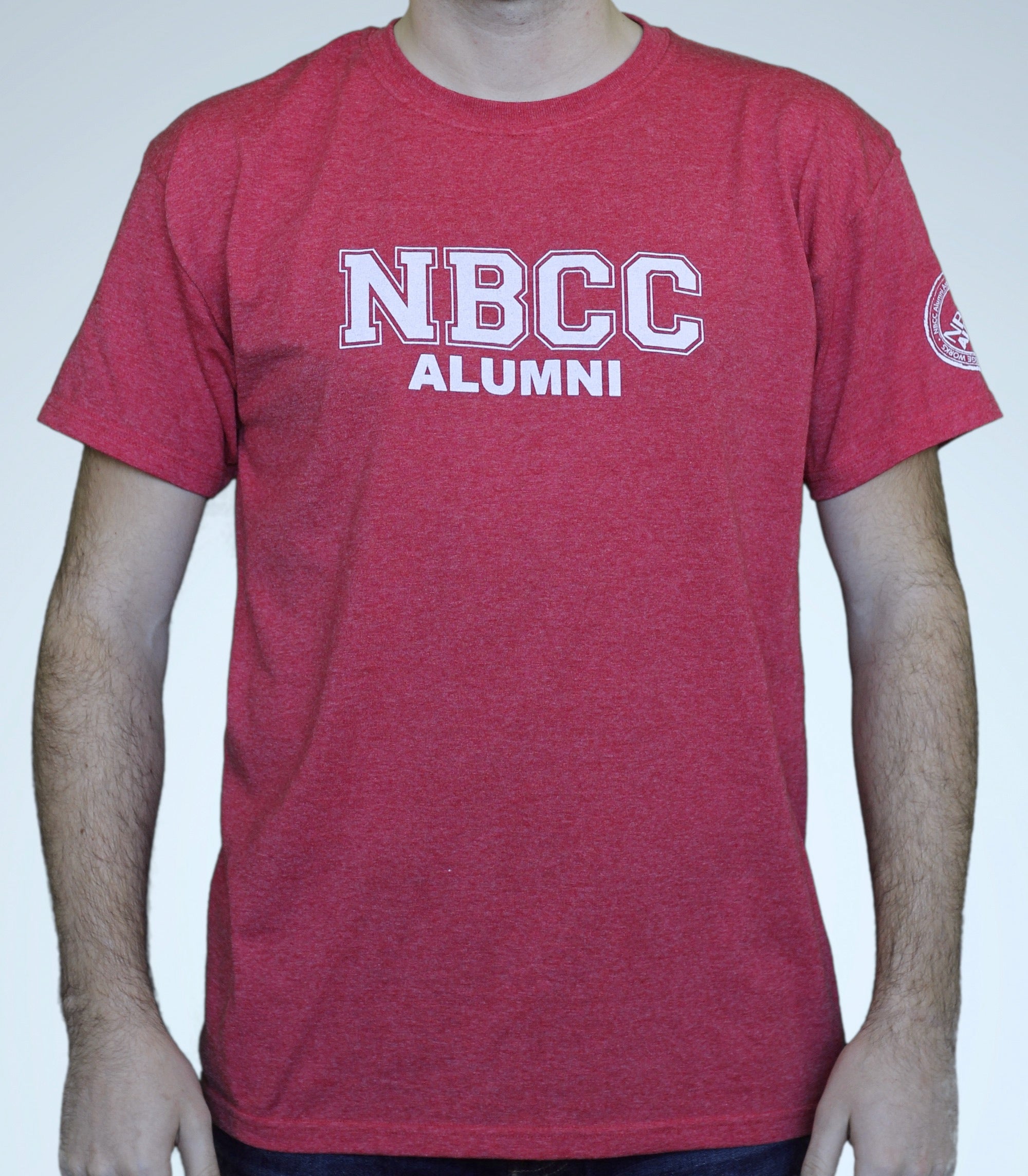 Red NBCC Alumni Block Letter T-shirt